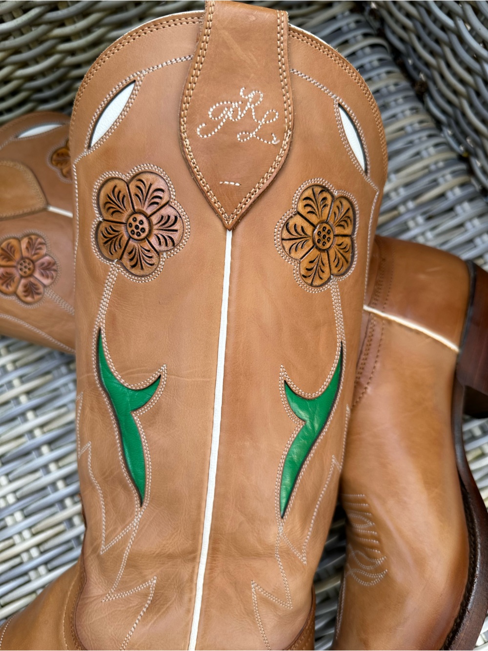 NWT Lucchese x Ralph Lauren Polo Western Boots 10 Cowboy Cowgirl Tobacco USA - Picture 8 of 13
